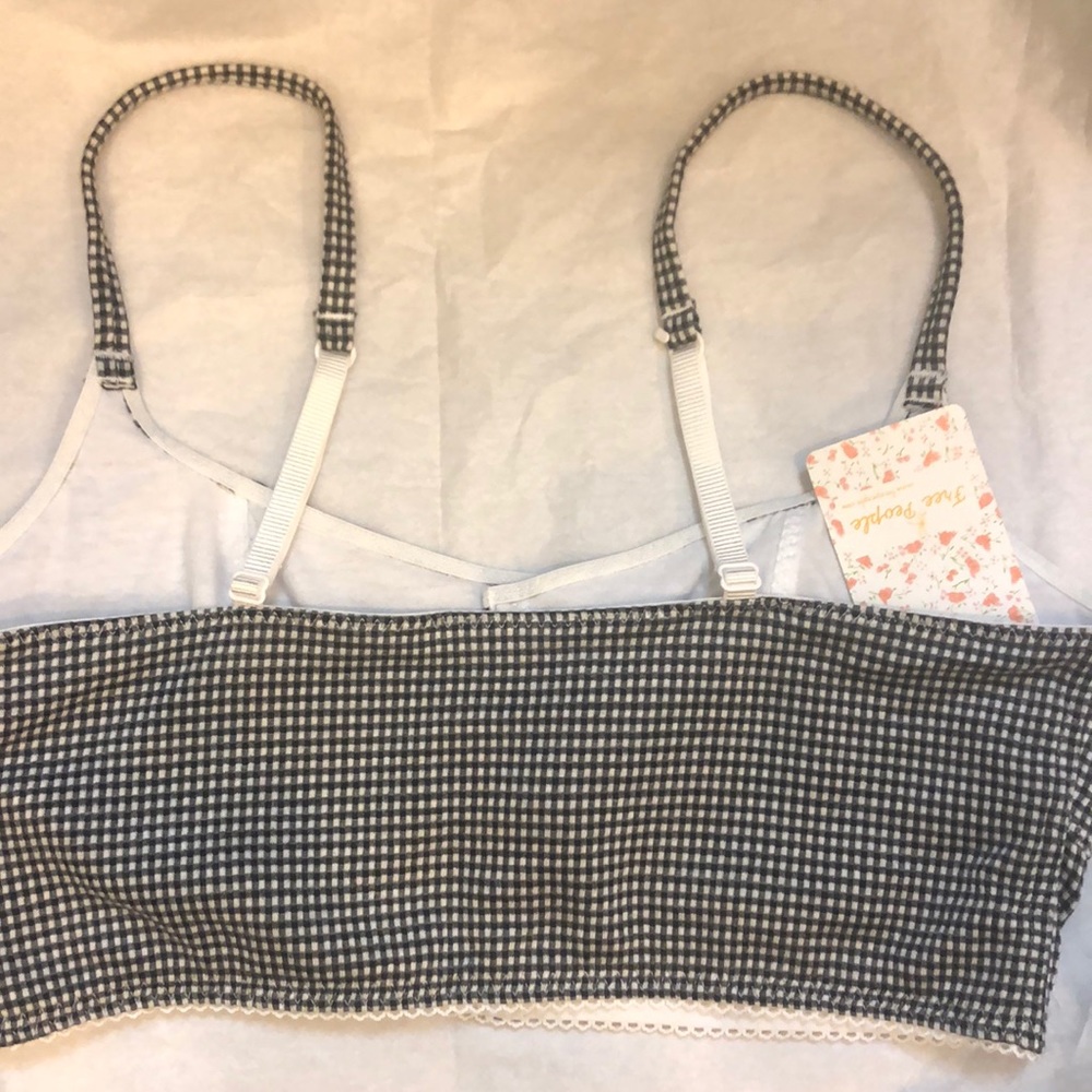 FREE PEOPLE Delilah Gingham Soft Bra Bralette Top - Picture 8 of 8